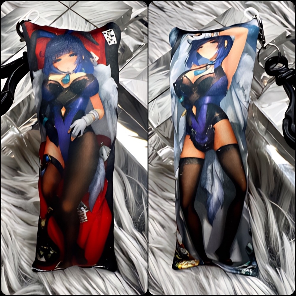 Handmade Anime Yelan Genshin Impact Body Pillow Plush Keychain